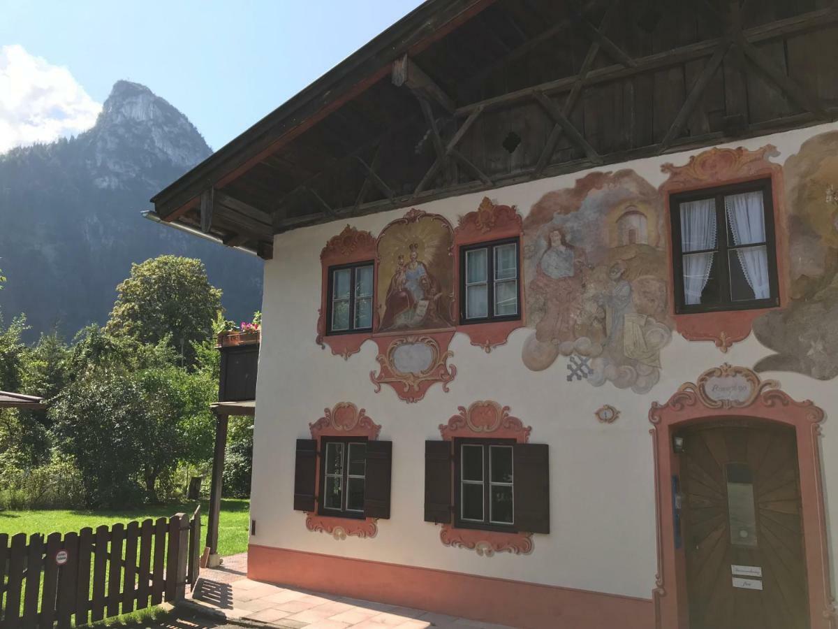Ferienwohnungen Im Lueftlmalereck, Mussldomahaus Oberammergau Ngoại thất bức ảnh